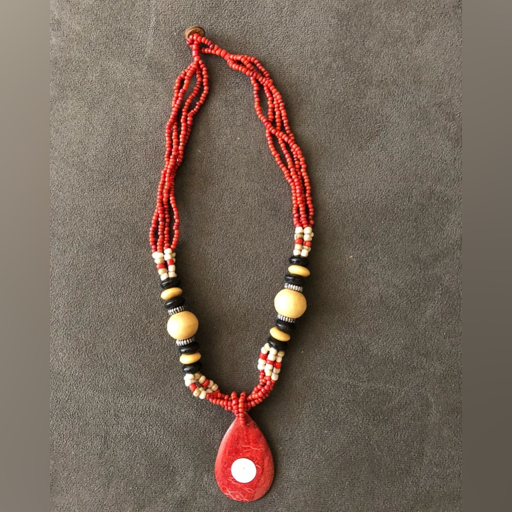 Handmade precious stone necklace